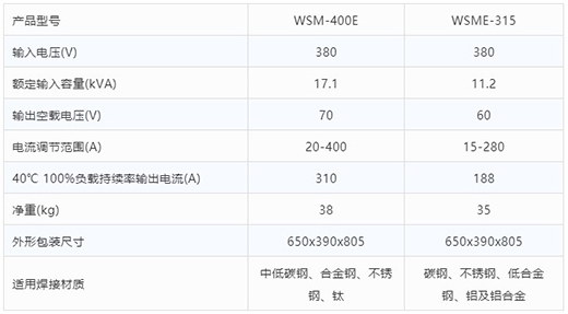 QG刮刮乐氩弧焊机WSM-400E WSME-315技术参数